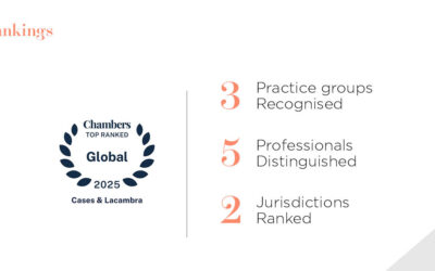 Cases & Lacambra once again recognised in the Global Edition of Chambers and Partners